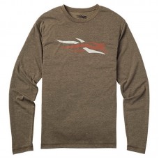 Футболка Sitka Logo tee LS mud